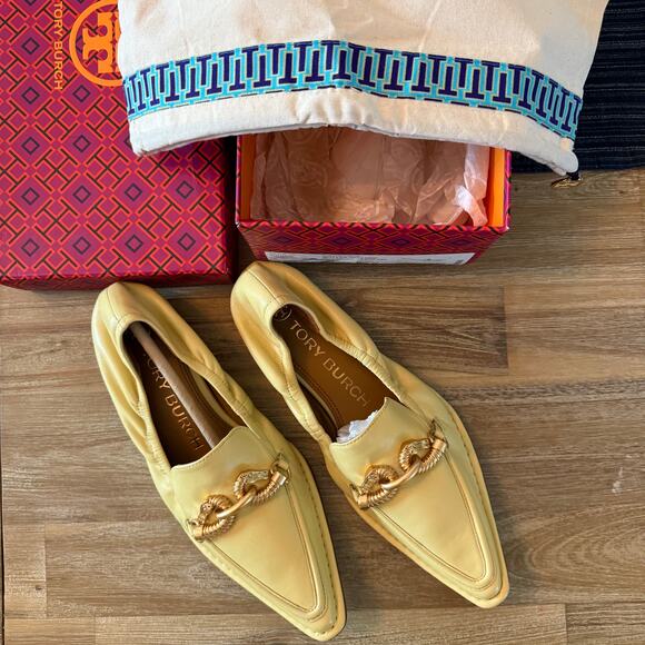 Tory Burch Shoes - Tory Burch Loafer Butter Yellow Gold Size 7 Preppy Old Money Baddie Mob Wife NIB